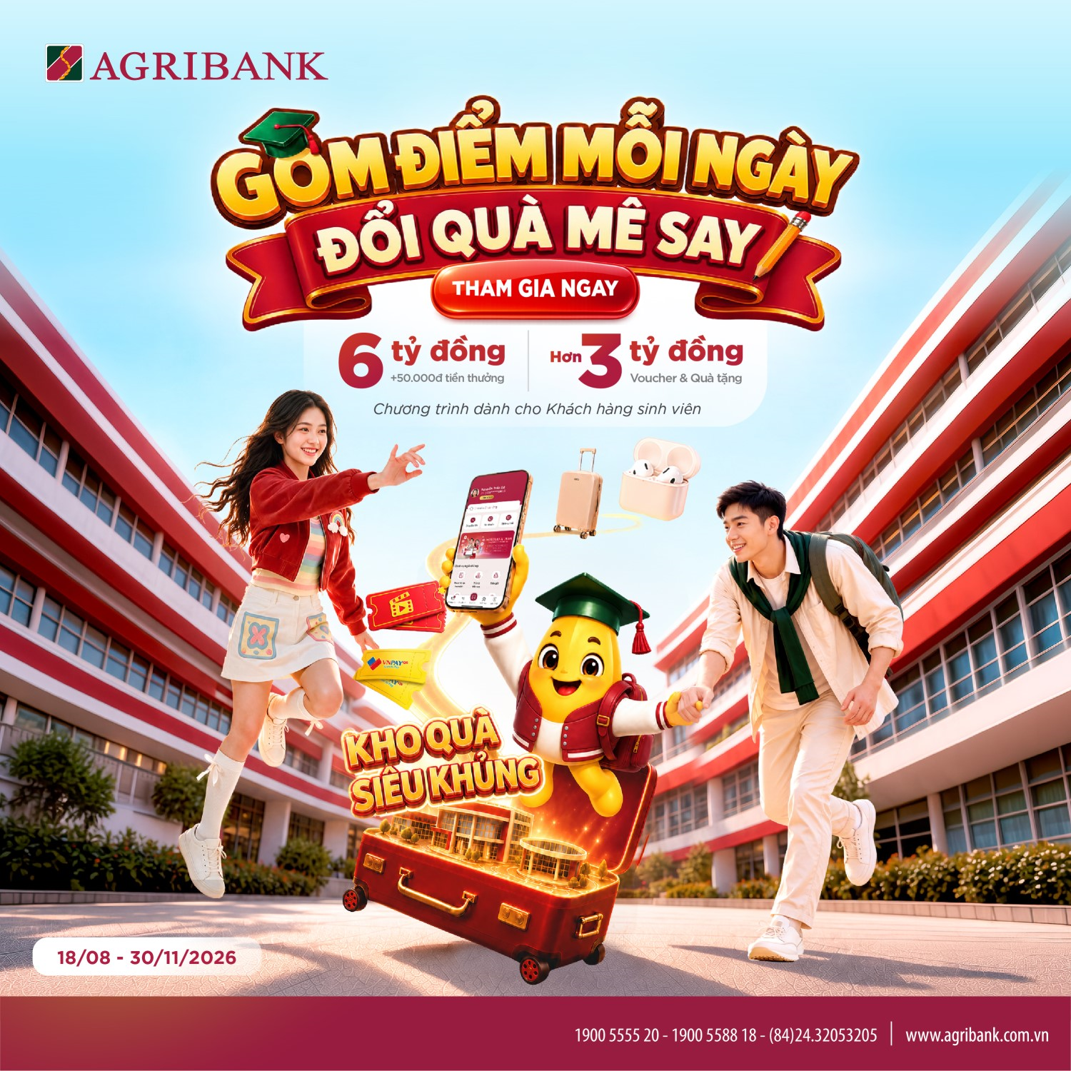 Agribank dành hơn 9 tỷ đồng ưu đãi sinh viên nhân dịp khai trường